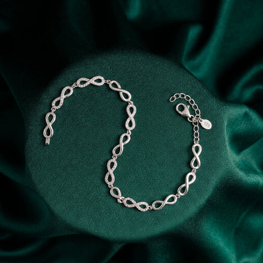 Infinity Sparkle Ladies Bracelet | 925 Sterling Silver