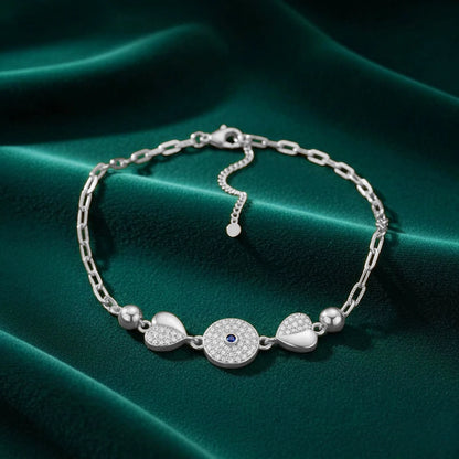 Blue Eye Floral Pavé Ladies Bracelet | 925 Sterling Silver