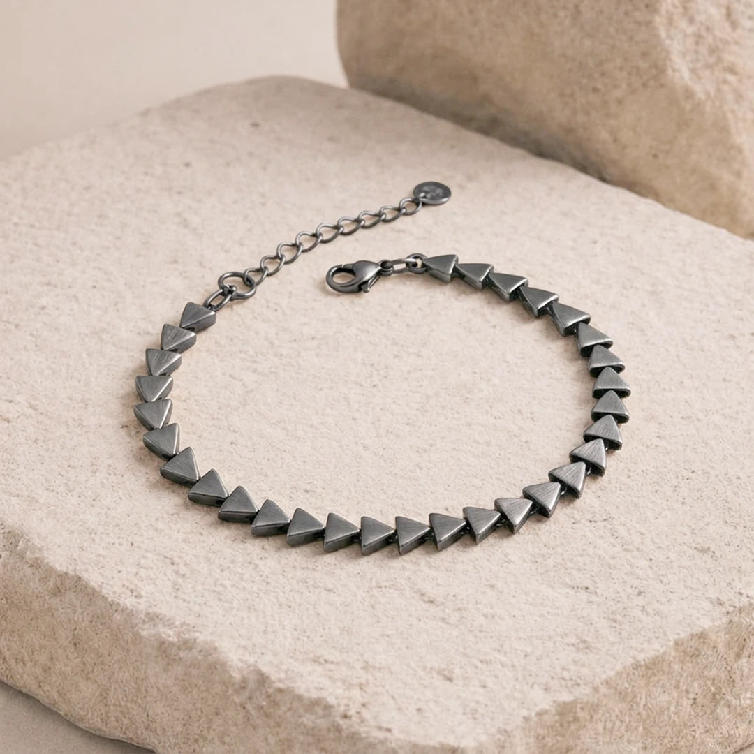 Antique Triangle Flex Ladies Bracelet | 925 Sterling Silver