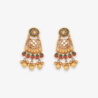 Royal Floral Heritage Necklace Set with Matching Earrings