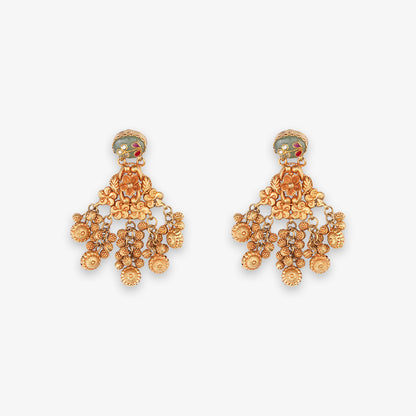 Elephant Motif Heritage Necklace Set with Matching Earrings