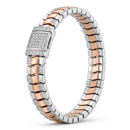 Centre Stripe Pavé Link Bracelet