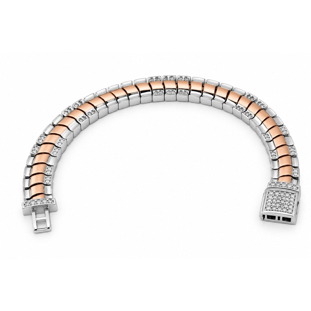 Centre Stripe Pavé Link Bracelet
