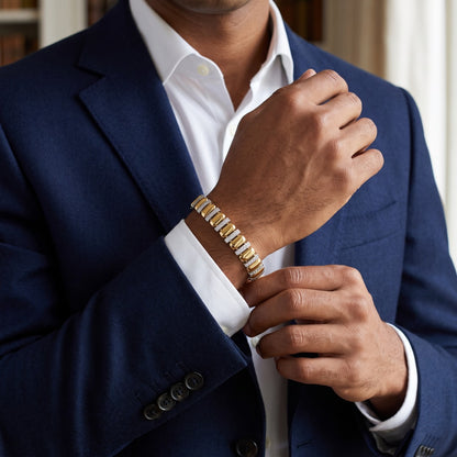 Cushion Pavé Link Bracelet