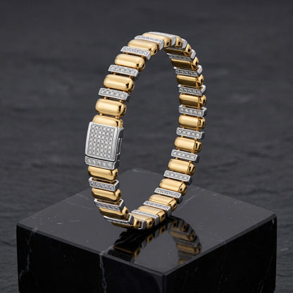 Cushion Pavé Link Bracelet