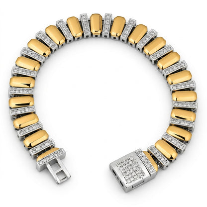 Cushion Pavé Link Bracelet