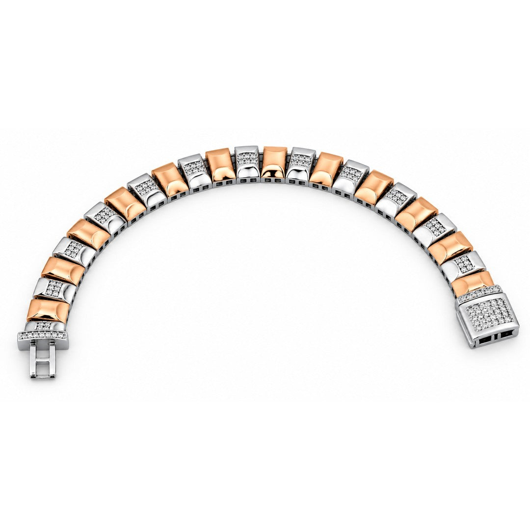 Cushion Rose Pavé Link Bracelet
