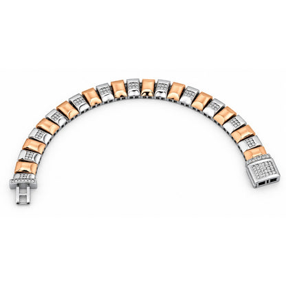 Cushion Rose Pavé Link Bracelet
