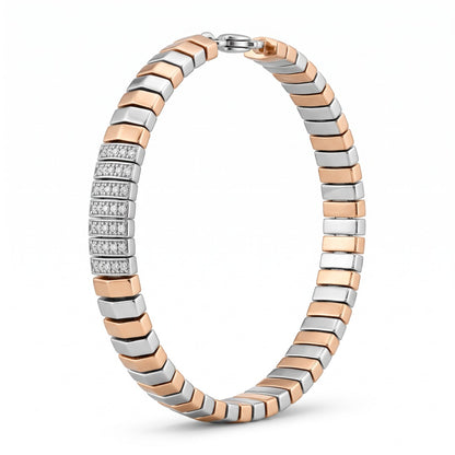 Duo Tone Pavé Centre Bracelet