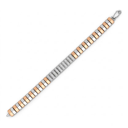 Duo Tone Pavé Centre Bracelet