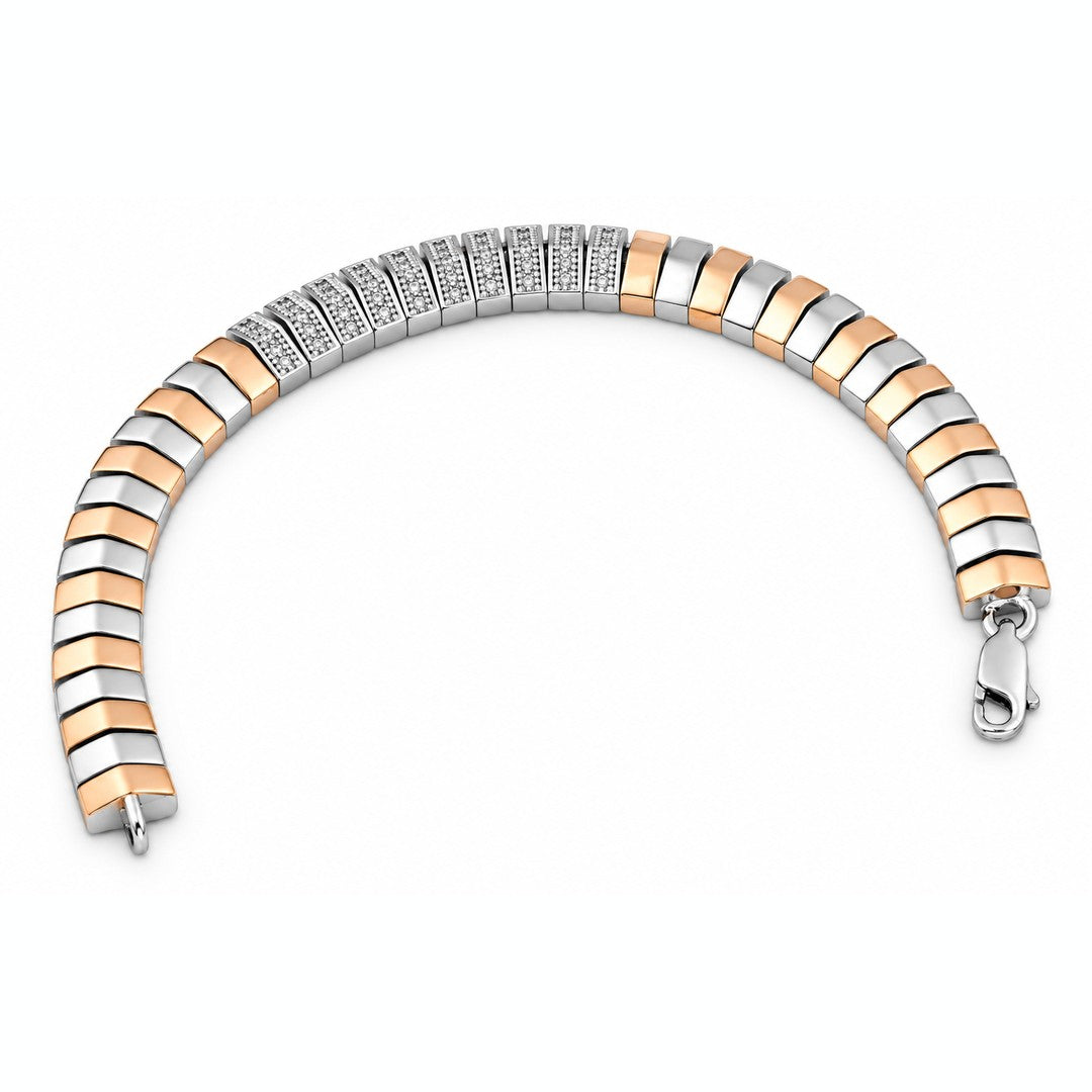 Duo Tone Pavé Centre Bracelet