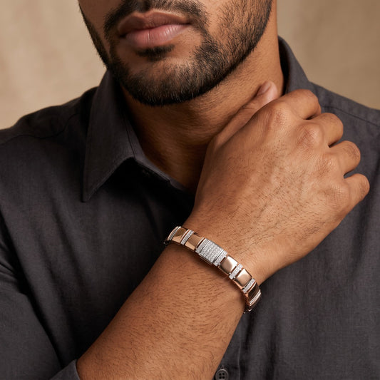 Grand Rose Bar Link Bracelet