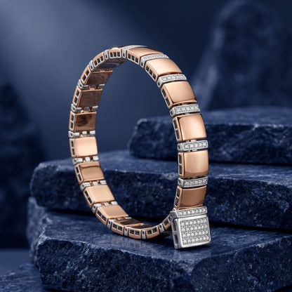 Grand Rose Bar Link Bracelet