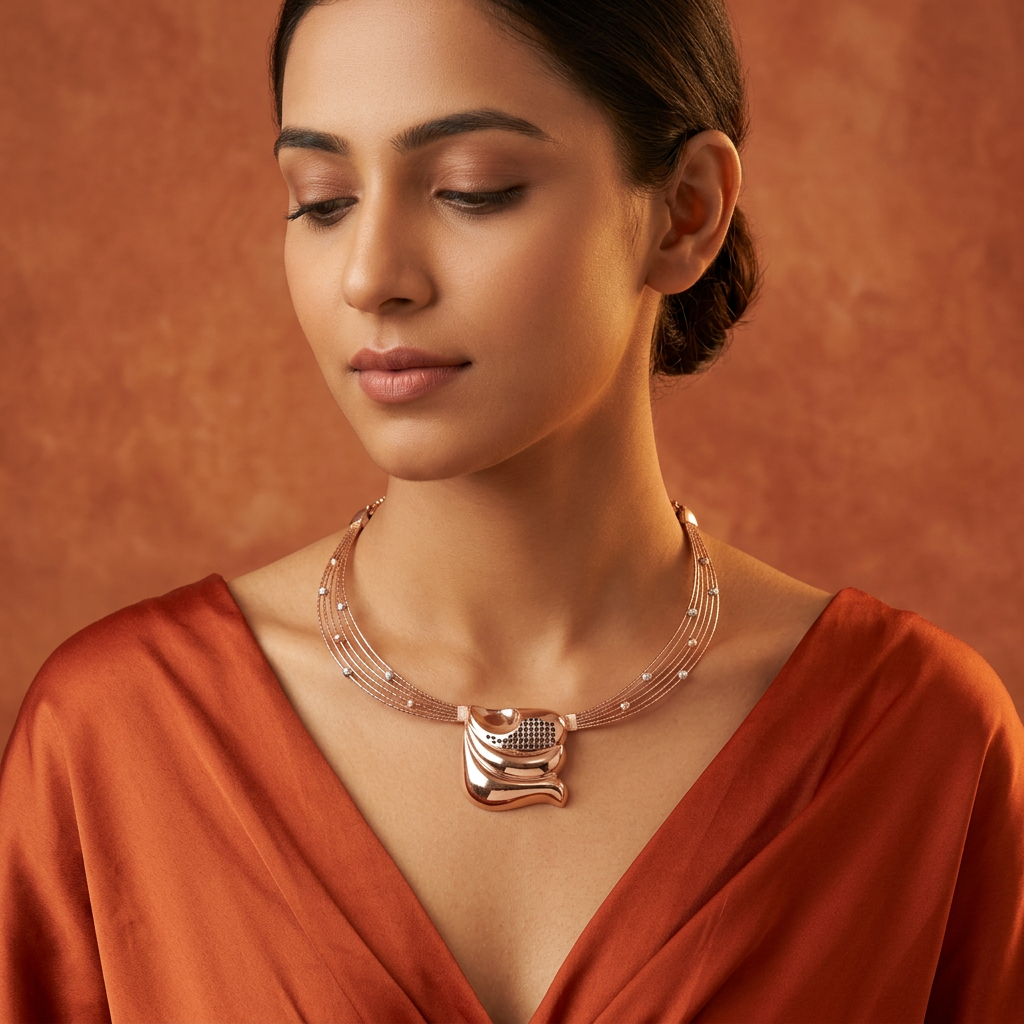 Lehar Wave Collar Necklace