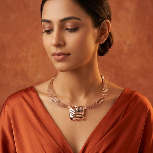 Lehar Wave Collar Necklace