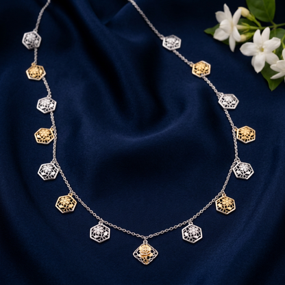 Meera Honeycomb Charm Necklace