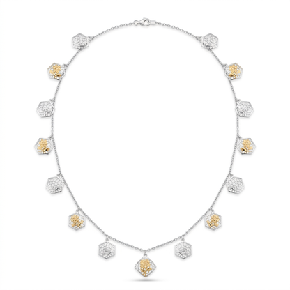 Meera Honeycomb Charm Necklace