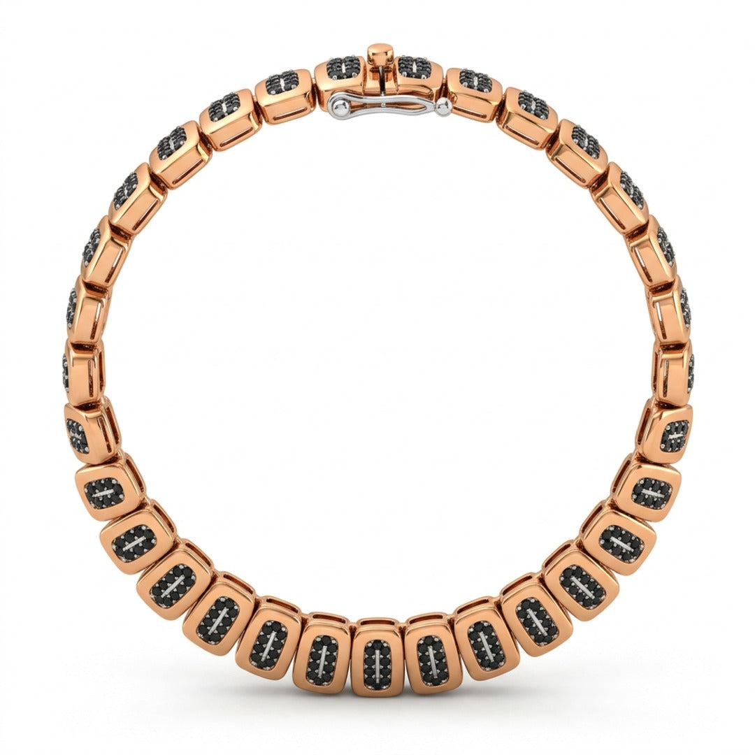 Midnight Oval Stone Bracelet