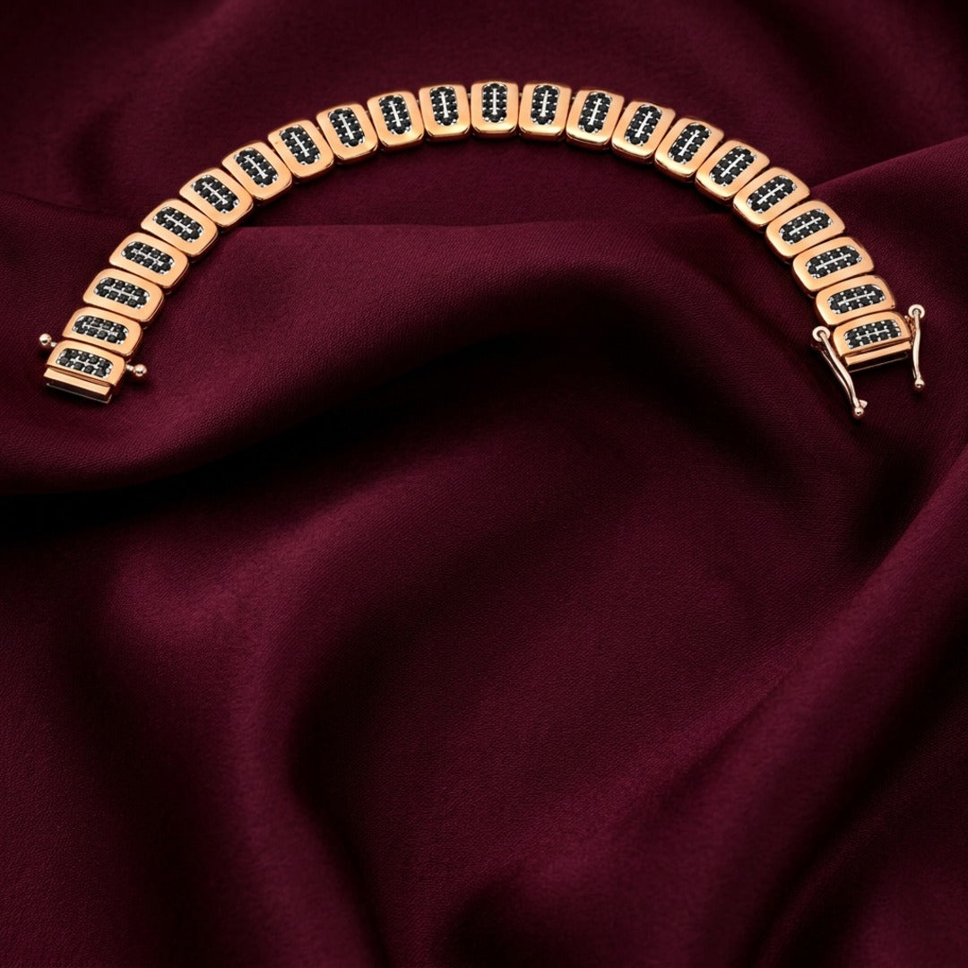 Midnight Oval Stone Bracelet