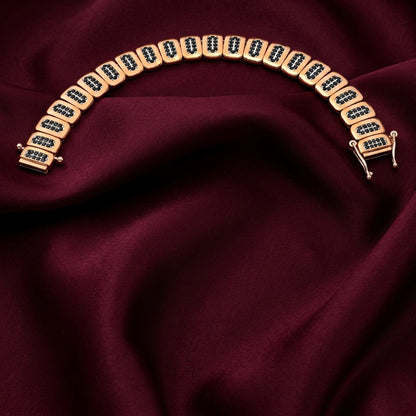 Midnight Oval Stone Bracelet
