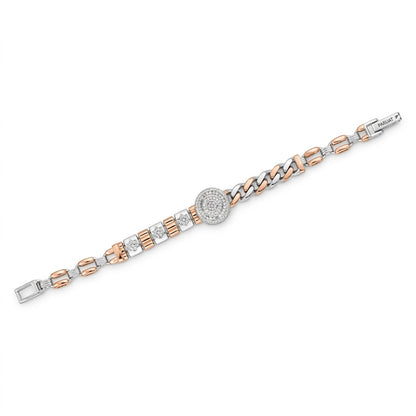 Orbit Pavé Disc Link Bracelet