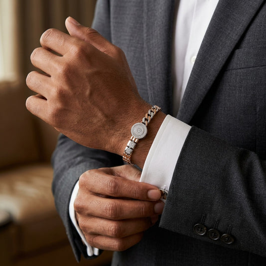 Orbit Pavé Disc Link Bracelet
