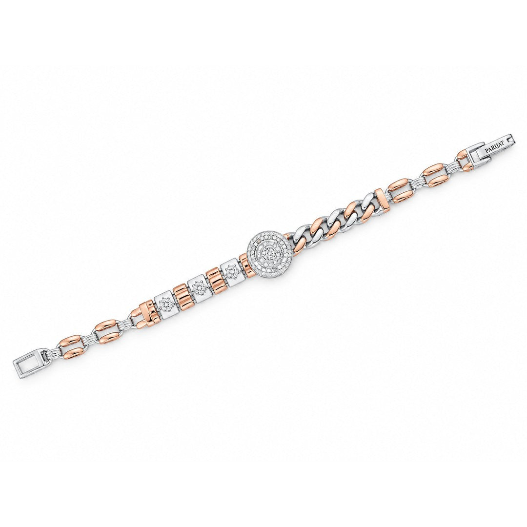 Orbit Pavé Disc Link Bracelet