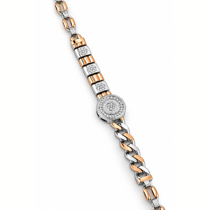 Orbit Pavé Disc Link Bracelet