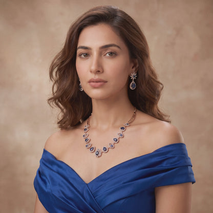 Sapphire Muse Necklace Set