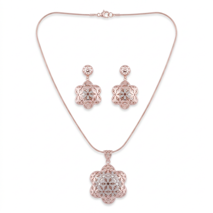 Pushpa Star Bloom Pendant Set