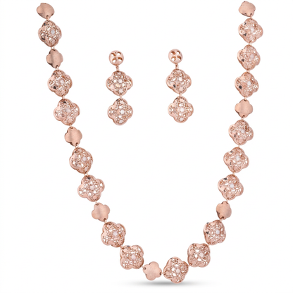 Quatra Clover Link Necklace Set