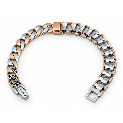 Rose Curb & Ladder Bracelet