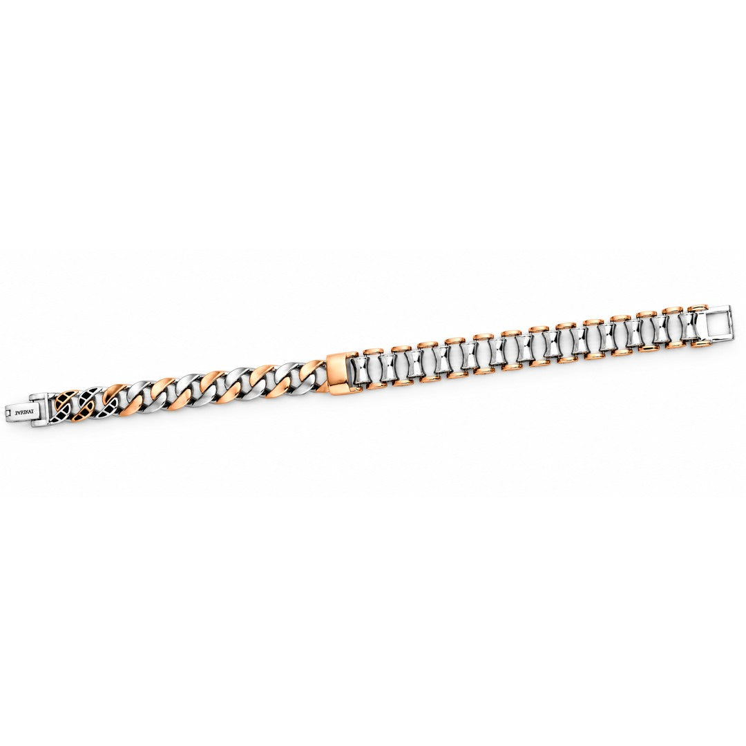 Rose Curb & Ladder Bracelet
