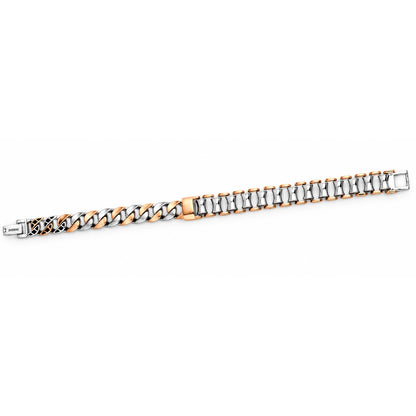 Rose Curb & Ladder Bracelet