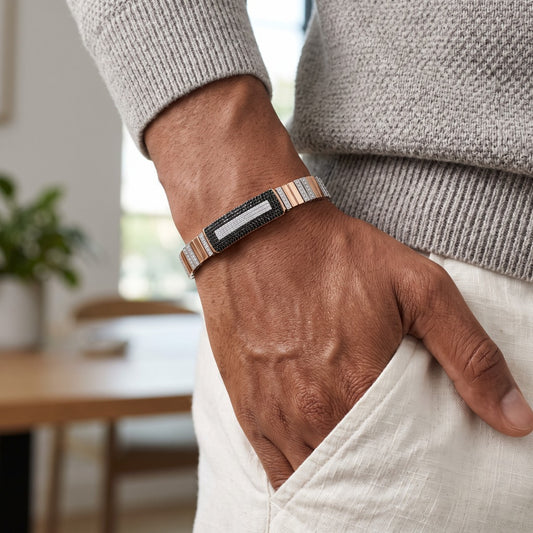 Rose Noir Frame ID Bracelet