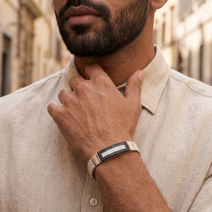Rose Noir Frame ID Bracelet