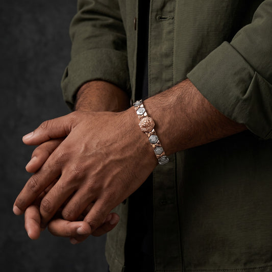 Simha Rose Lion Crest Bracelet