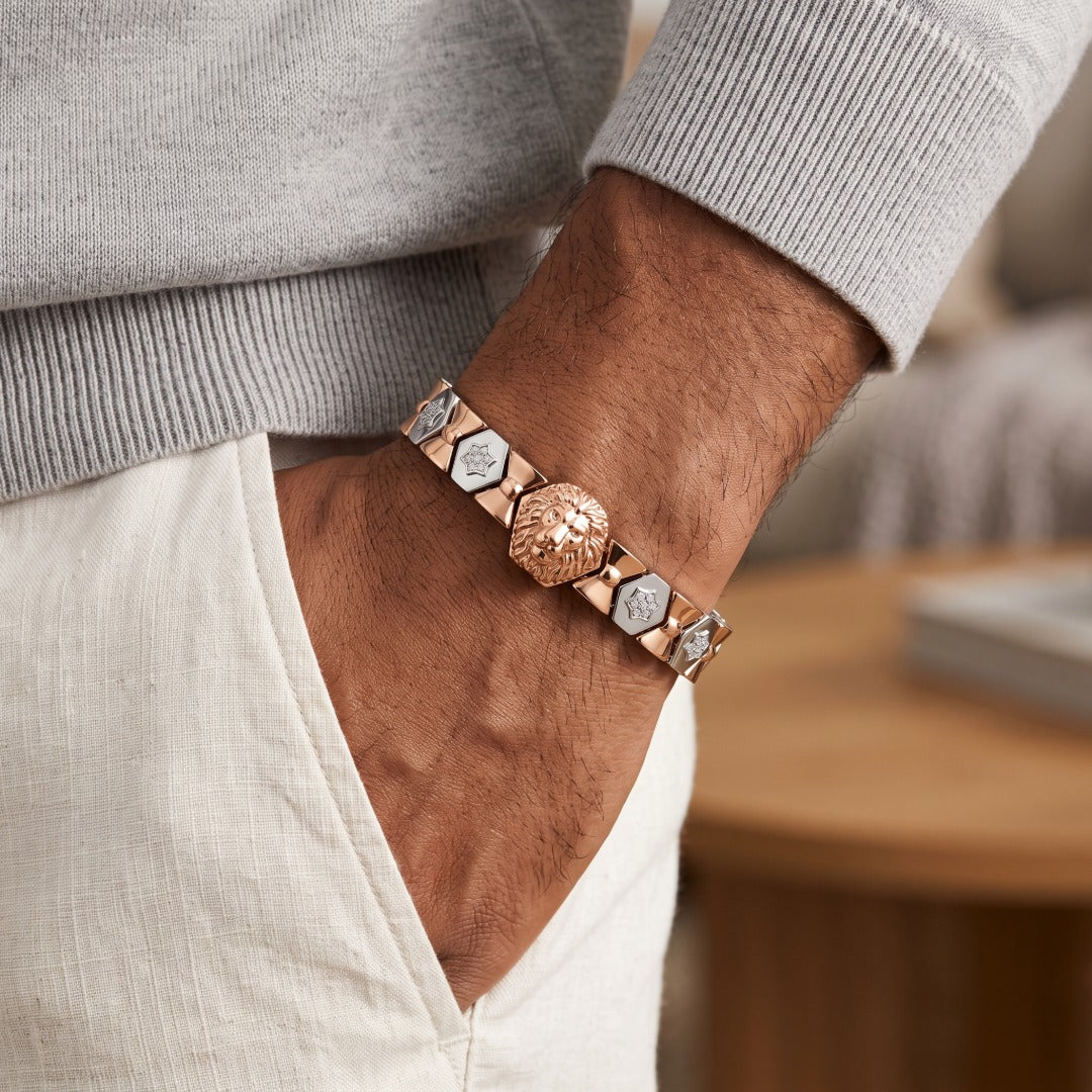 Simha Rose Lion Crest Bracelet