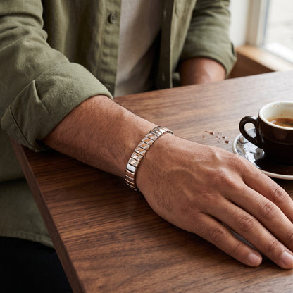 Stripe Pavé Bar Link Bracelet