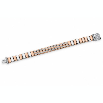 Stripe Pavé Bar Link Bracelet