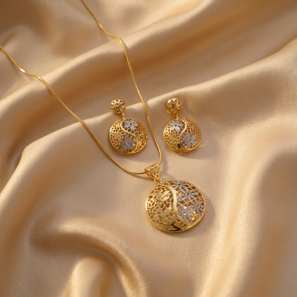 Surya Swirl Bloom Pendant Set