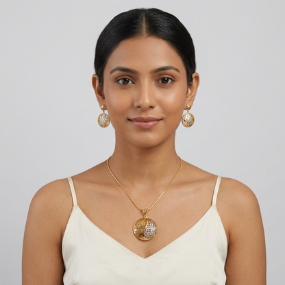 Surya Swirl Bloom Pendant Set