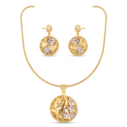 Surya Swirl Bloom Pendant Set