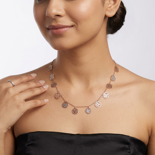 Tara Lattice Charm Necklace