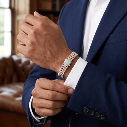 Triple Row Rose Pavé Bracelet