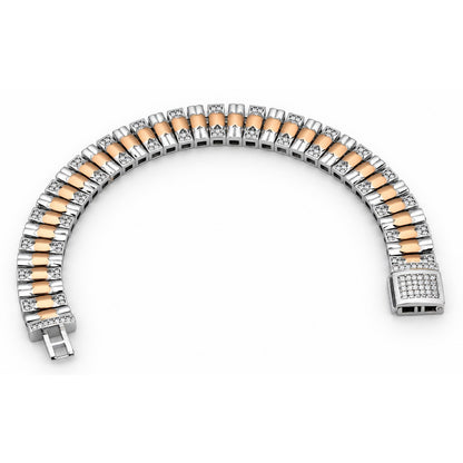 Triple Row Rose Pavé Bracelet