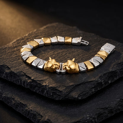 Twin Panther Stud Bracelet