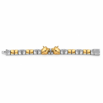 Twin Panther Stud Bracelet