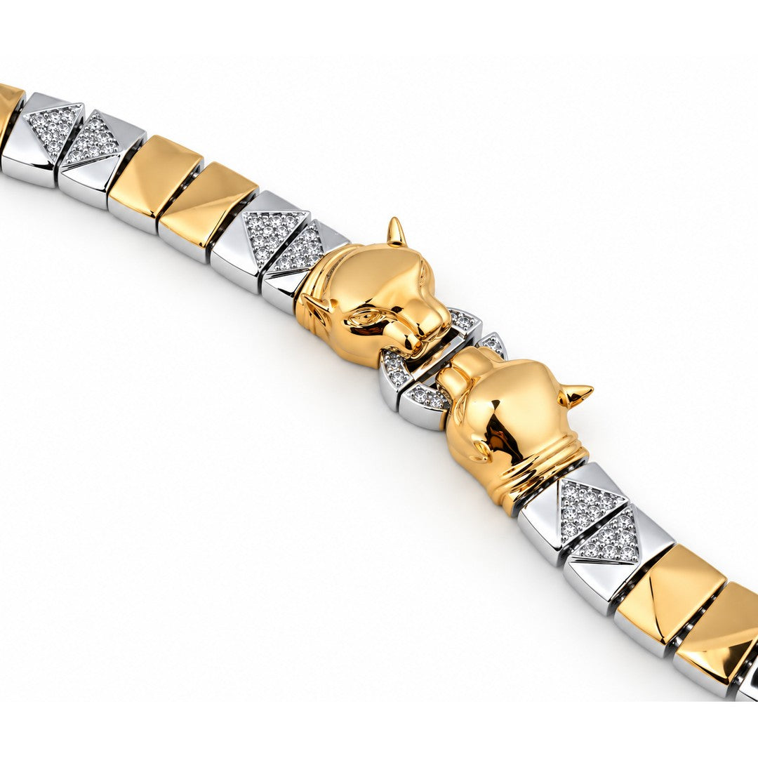 Twin Panther Stud Bracelet