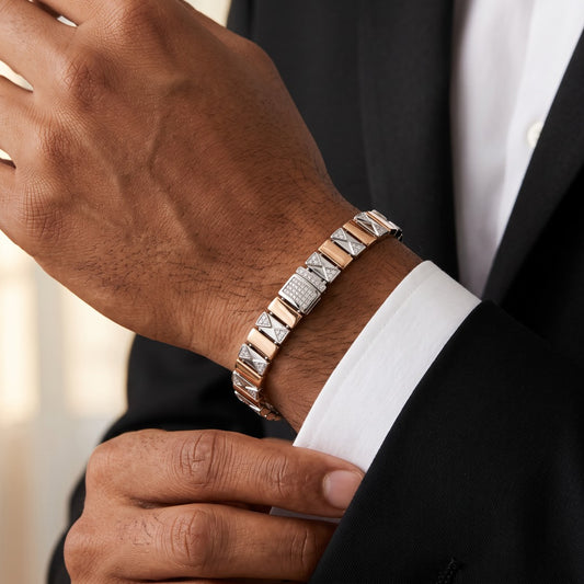Vertex Pavé Link Bracelet